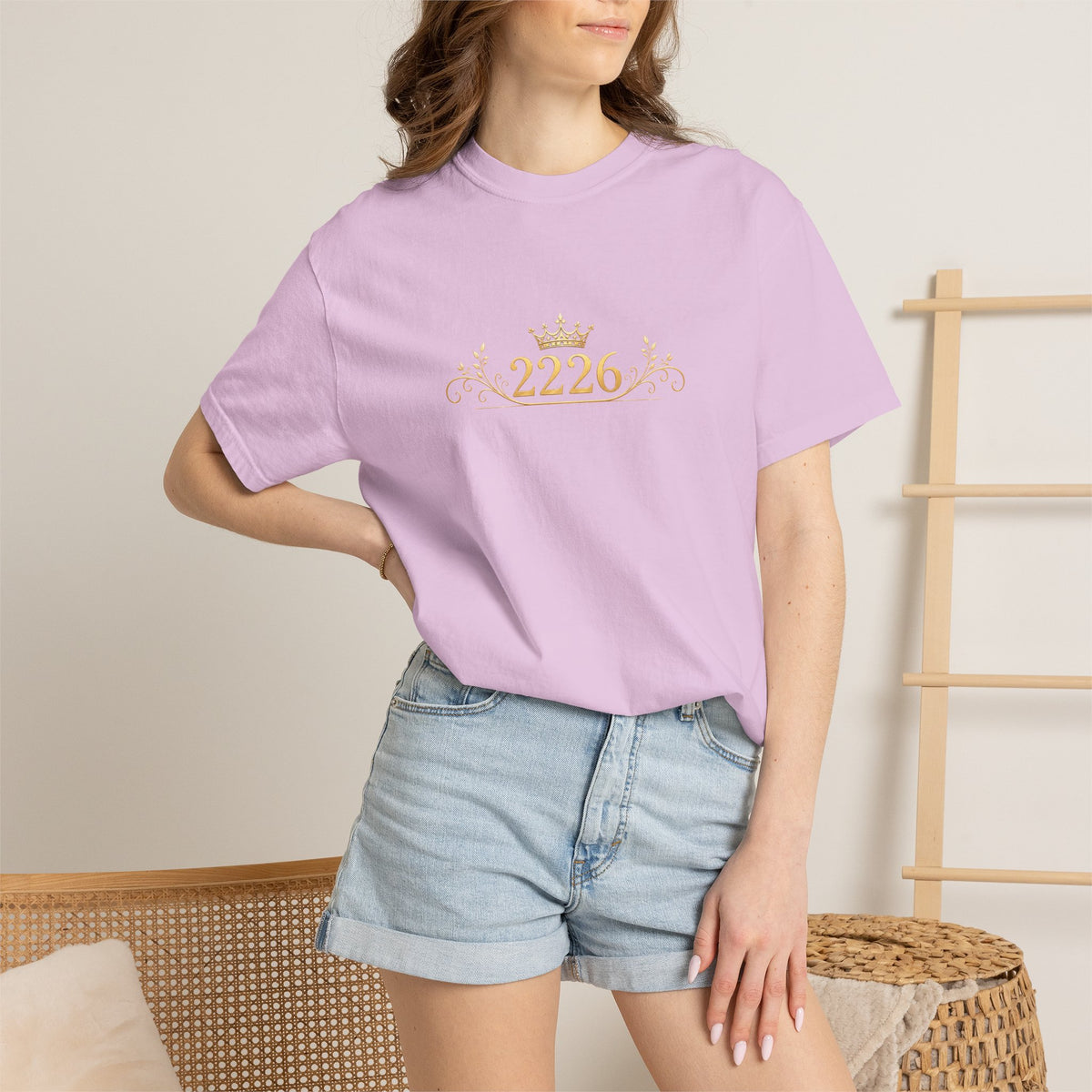 Royal Crest 2226 T-Shirt — Gold Crown Emblem Tee