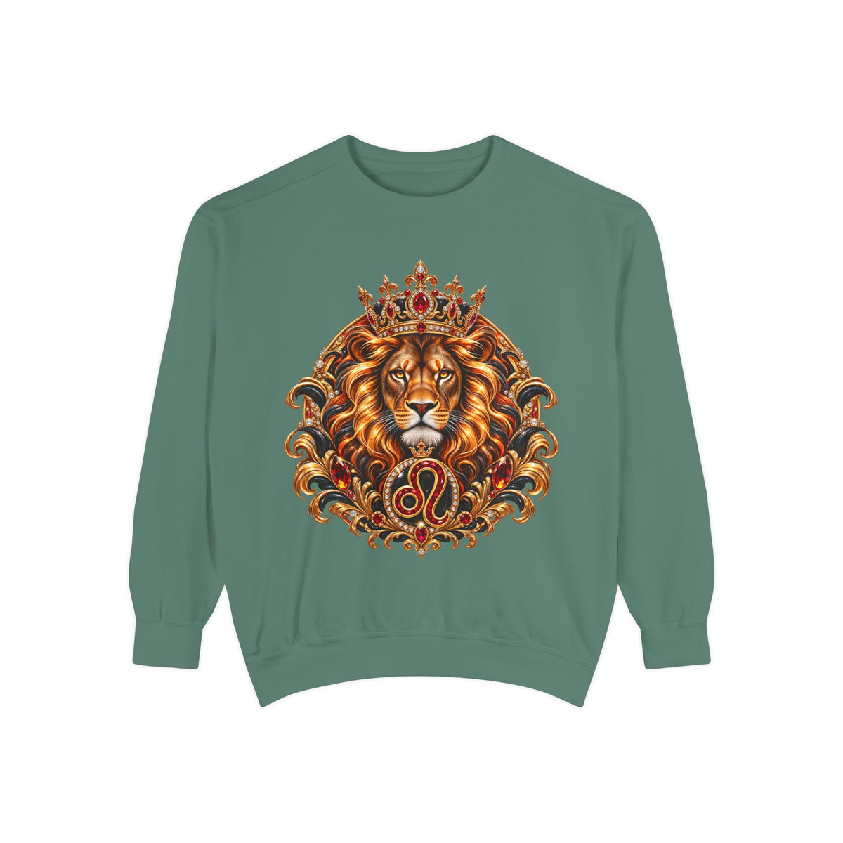 Leo Zodiac Lion Sweatshirt — Regal Astrology Graphic Crewneck