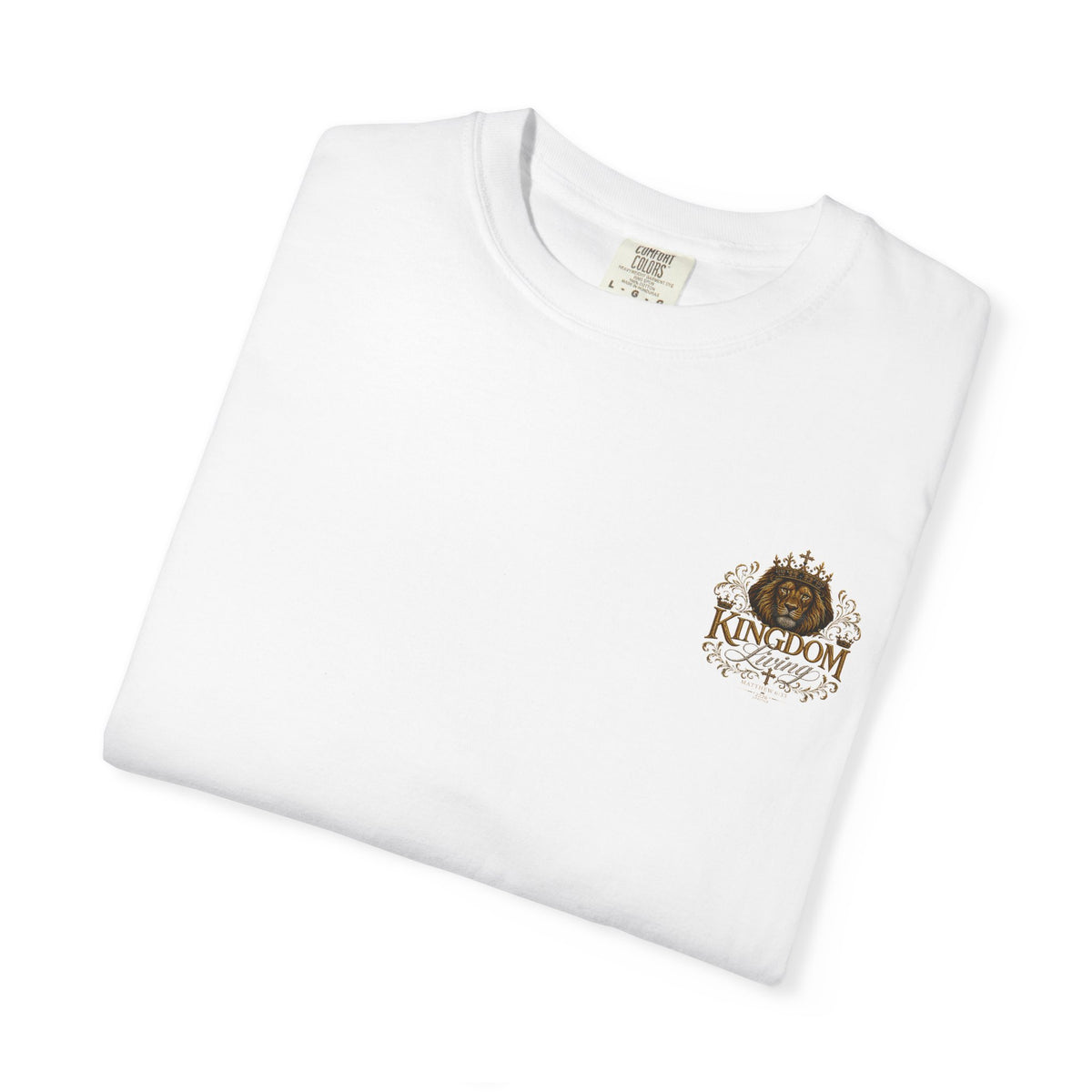 Walking with the King T-Shirt — 'Built Right' Lion Christian Faith Tee