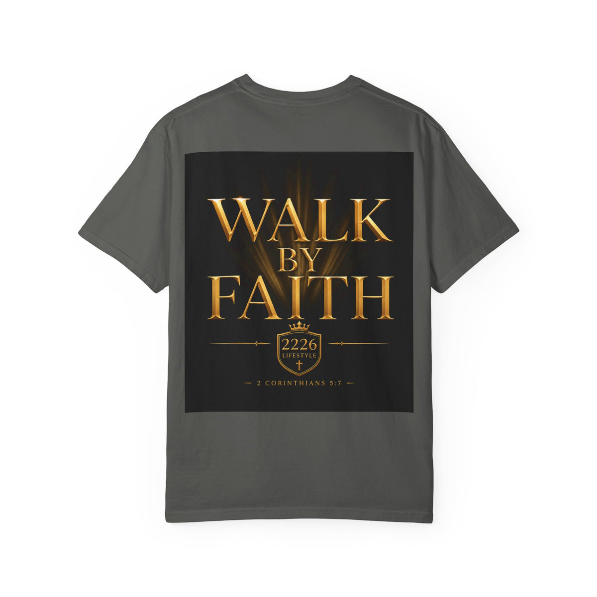 Not By Sight / Walk By Faith T‑Shirt — Christian Faith Graphic Tee