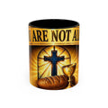 You Are Not Alone Christian Mug — Communion Cross & Bread Chalice Coffee Cup