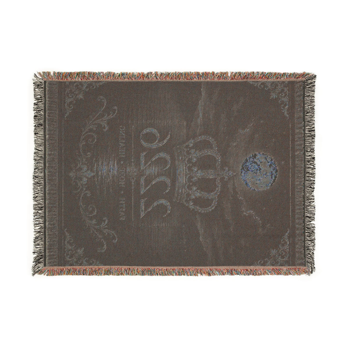 Woven Blanket — Custom Royal Crest 2226 Moon & Globe Throw