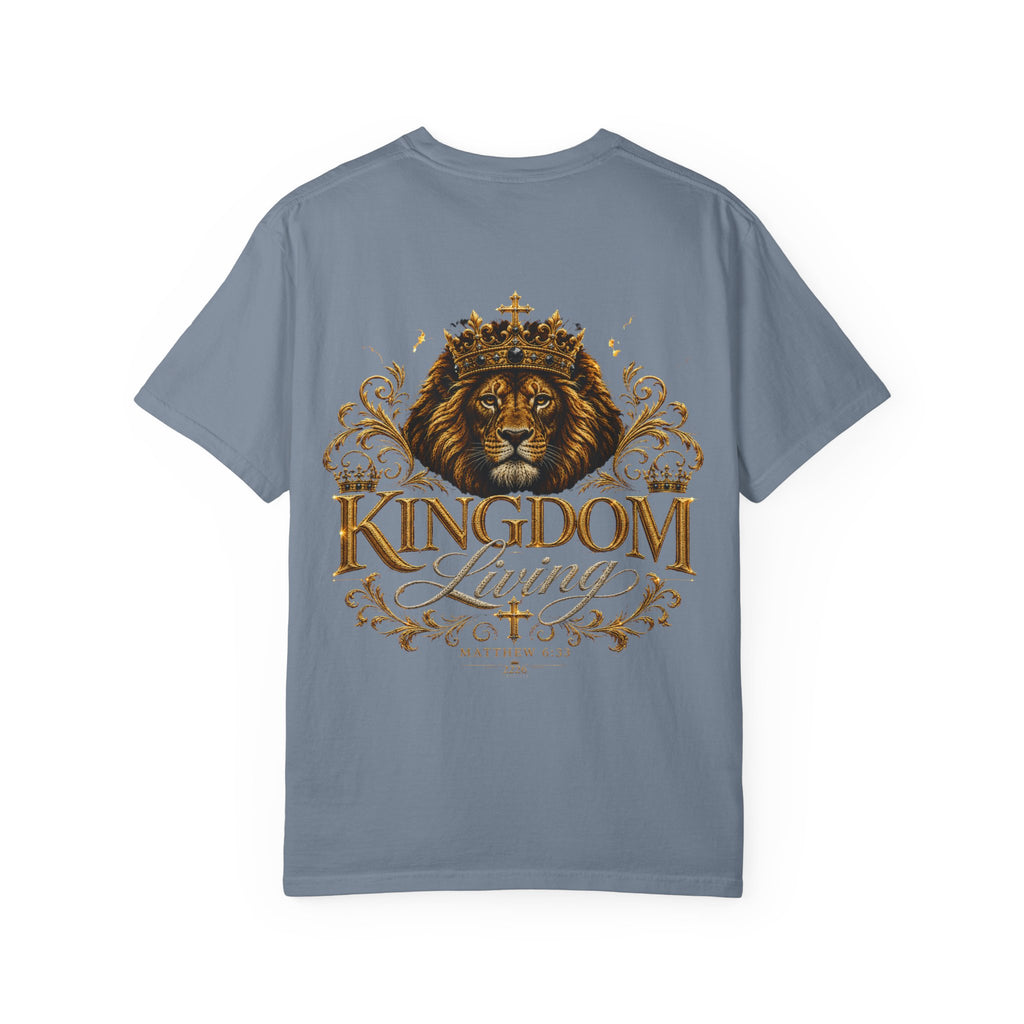 Kingdom Living Lion T-Shirt — Crowned Lion Christian Faith Tee