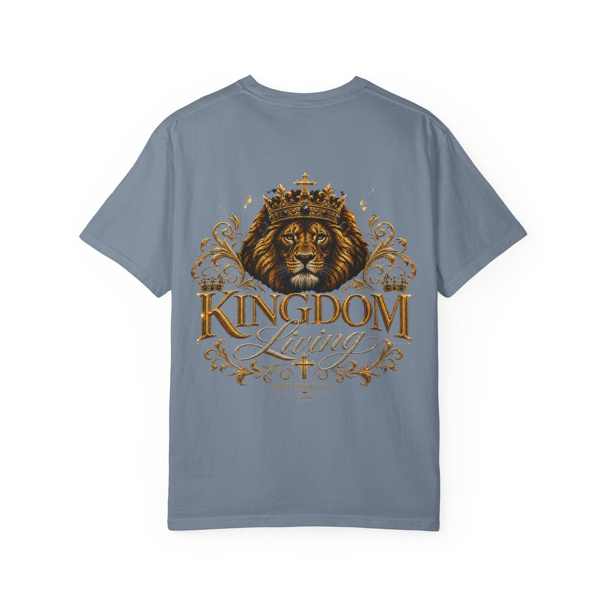 Kingdom Living Lion T-Shirt — Crowned Lion Christian Faith Tee