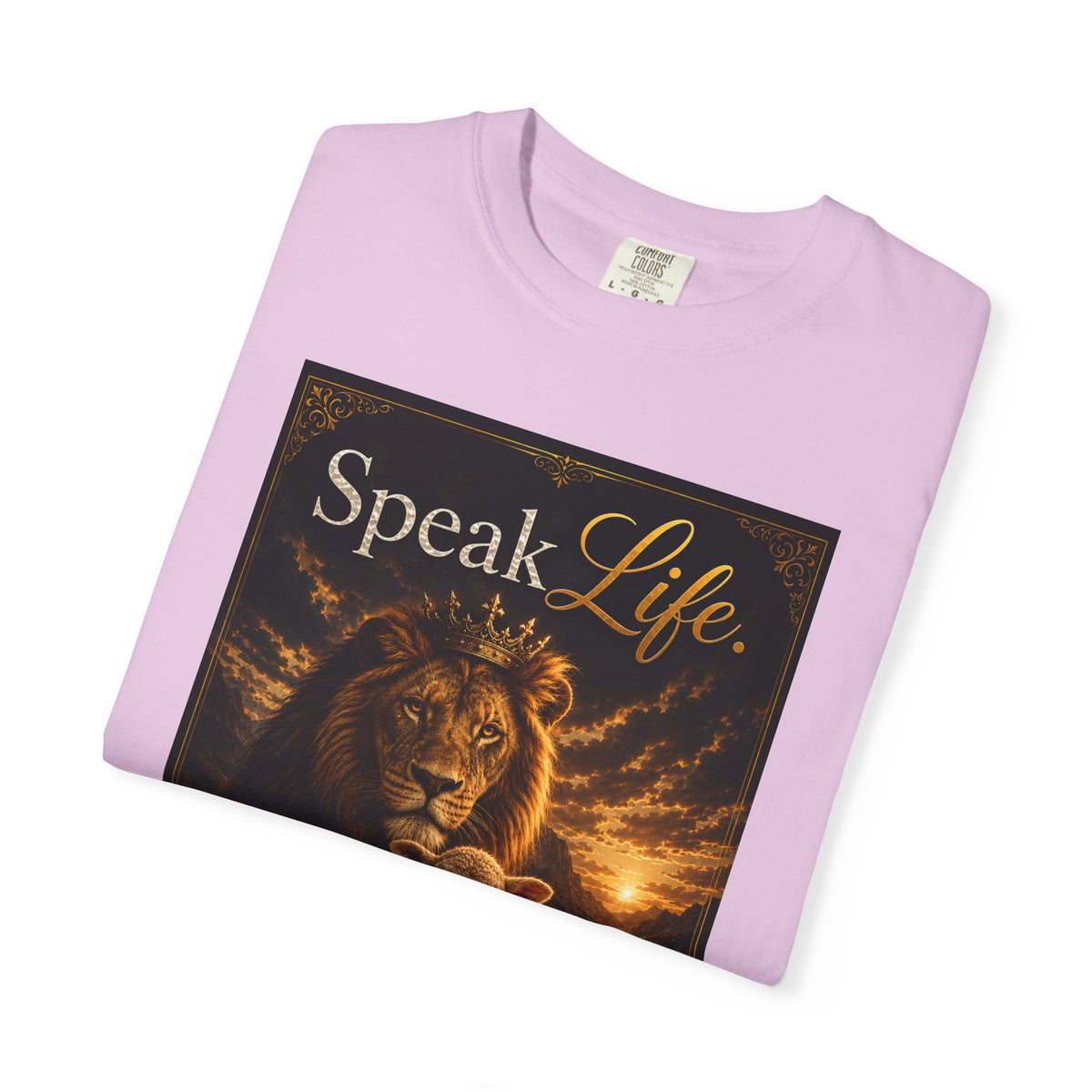 Kingdom Living Lion T-Shirt — "Speak Life" Christian Faith Graphic Tee