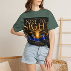 Not By Sight / Walk By Faith T‑Shirt — Christian Faith Graphic Tee