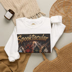 Christian Halloween Crewneck Sweatshirt — "Spooktacular" & Victory Lamb Graphic