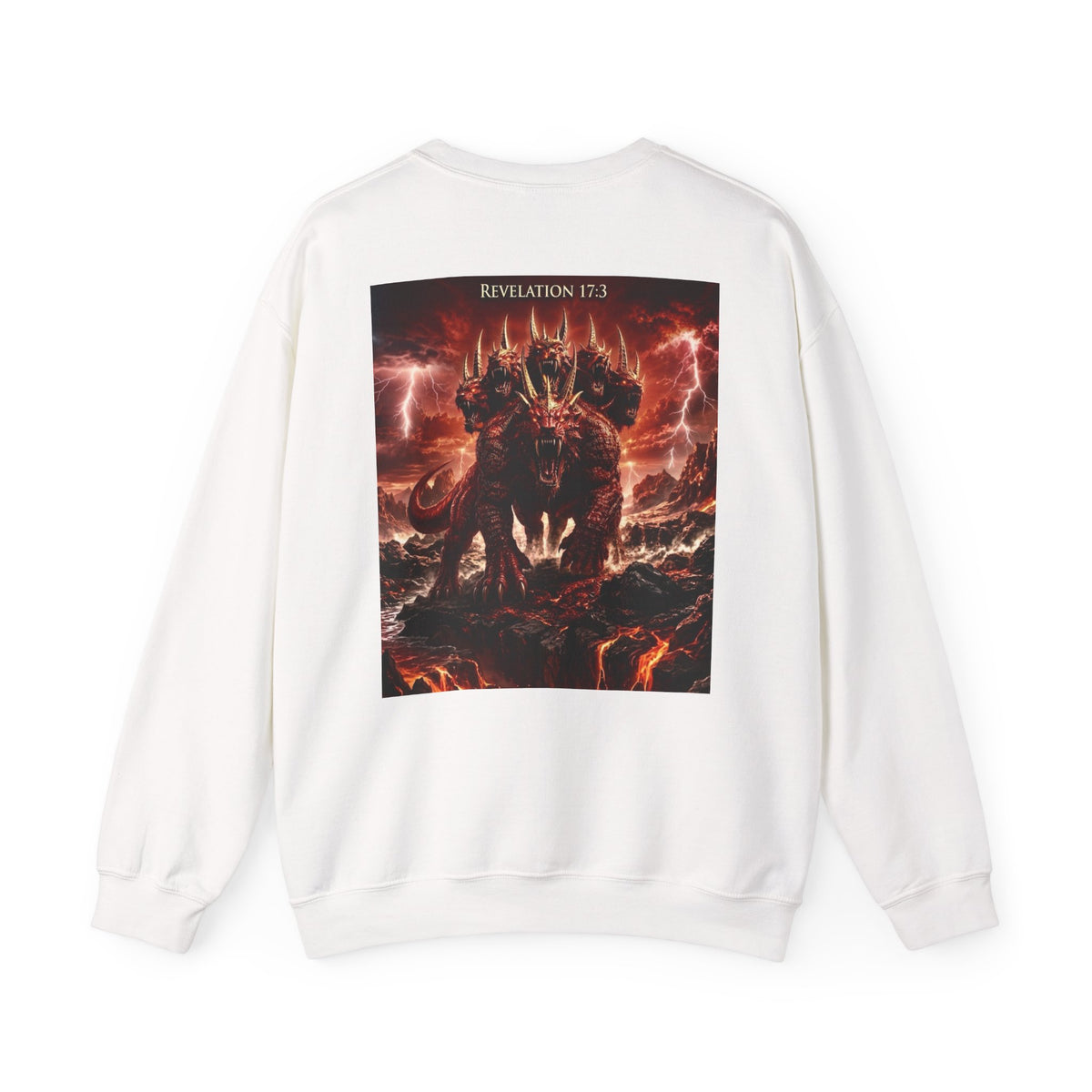 Crewneck Sweatshirt — "The Great Harlot: The Judgment Begins" Religious Graphic Pullover (Revelation 17:3)