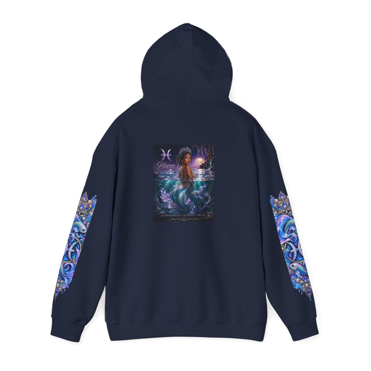 Pisces Mermaid Hoodie — Zodiac Ocean Art Pullover