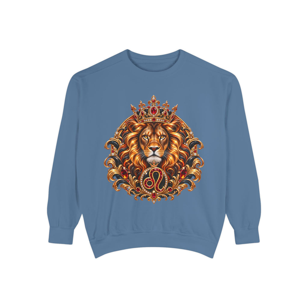 Leo Zodiac Lion Sweatshirt — Regal Astrology Graphic Crewneck