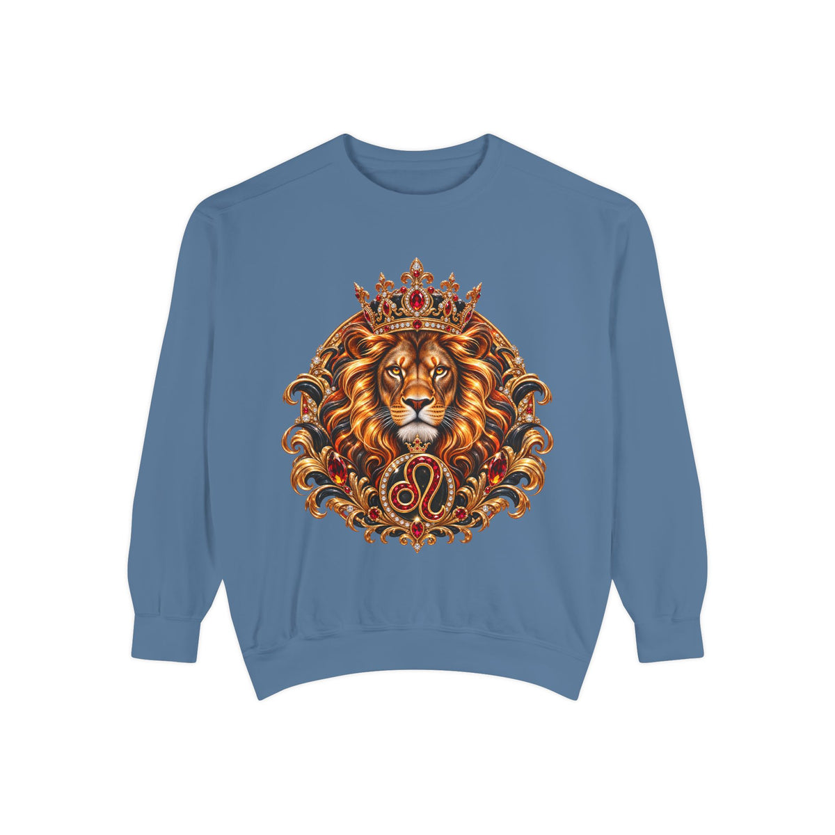Leo Zodiac Lion Sweatshirt — Regal Astrology Graphic Crewneck