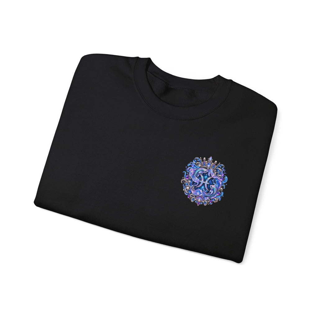 Pisces Mermaid Crewneck Sweatshirt — Zodiac Astrology Graphic Sweater