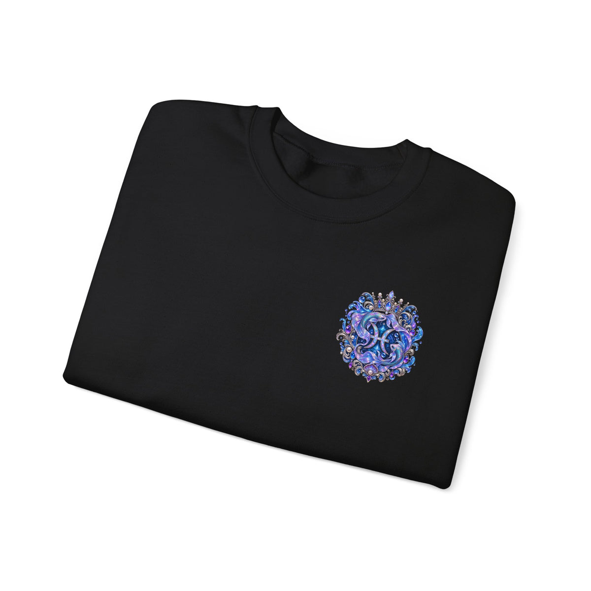 Pisces Mermaid Crewneck Sweatshirt — Zodiac Astrology Graphic Sweater