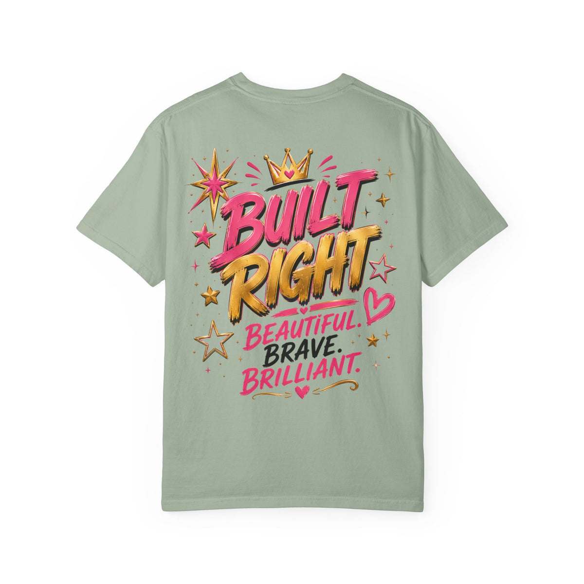 Christian Inspirational T-Shirt — "She Is Built Different / Built Right"