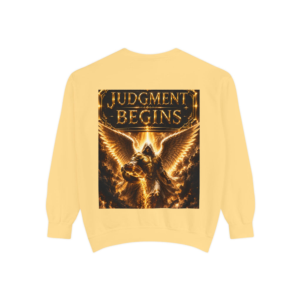 Revelation Chapter 16 Sweatshirt — "Judgment Begins" Apocalyptic Graphic