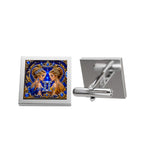 Gold Gemini Cufflinks — Zodiac Twins Astrological Jewelry