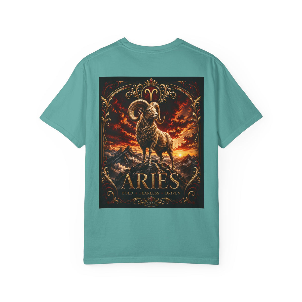 Aries Ram Zodiac T-Shirt — Bold Gold Astrology Tee