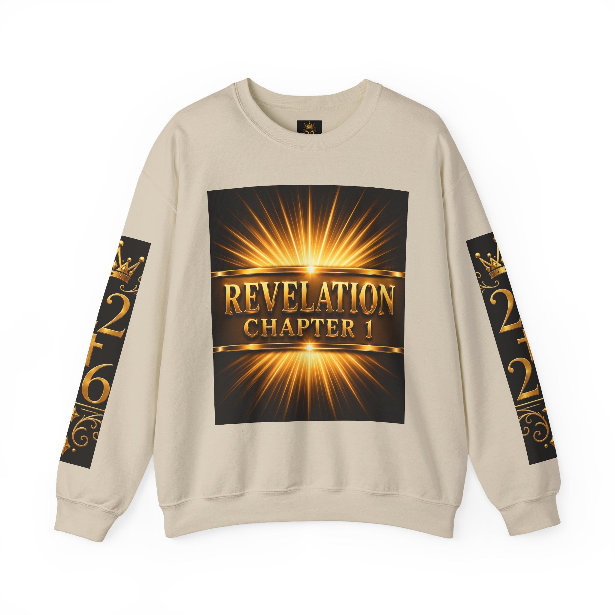 Revelation Chapter 1 Crewneck Sweatshirt — Christian Jesus Second Coming Design