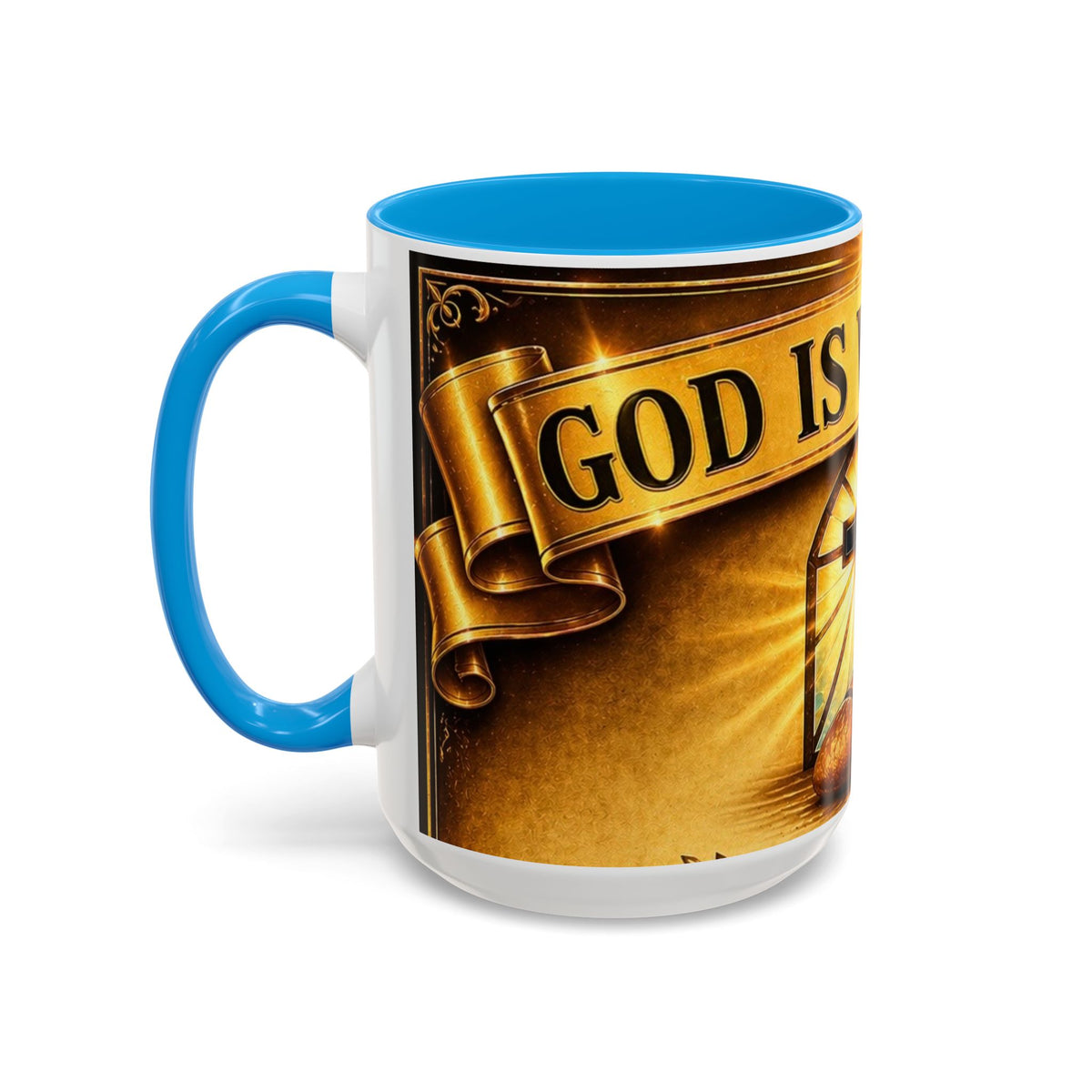 Inspirational Communion Mug — "God Is With You" Christian Coffee Cup