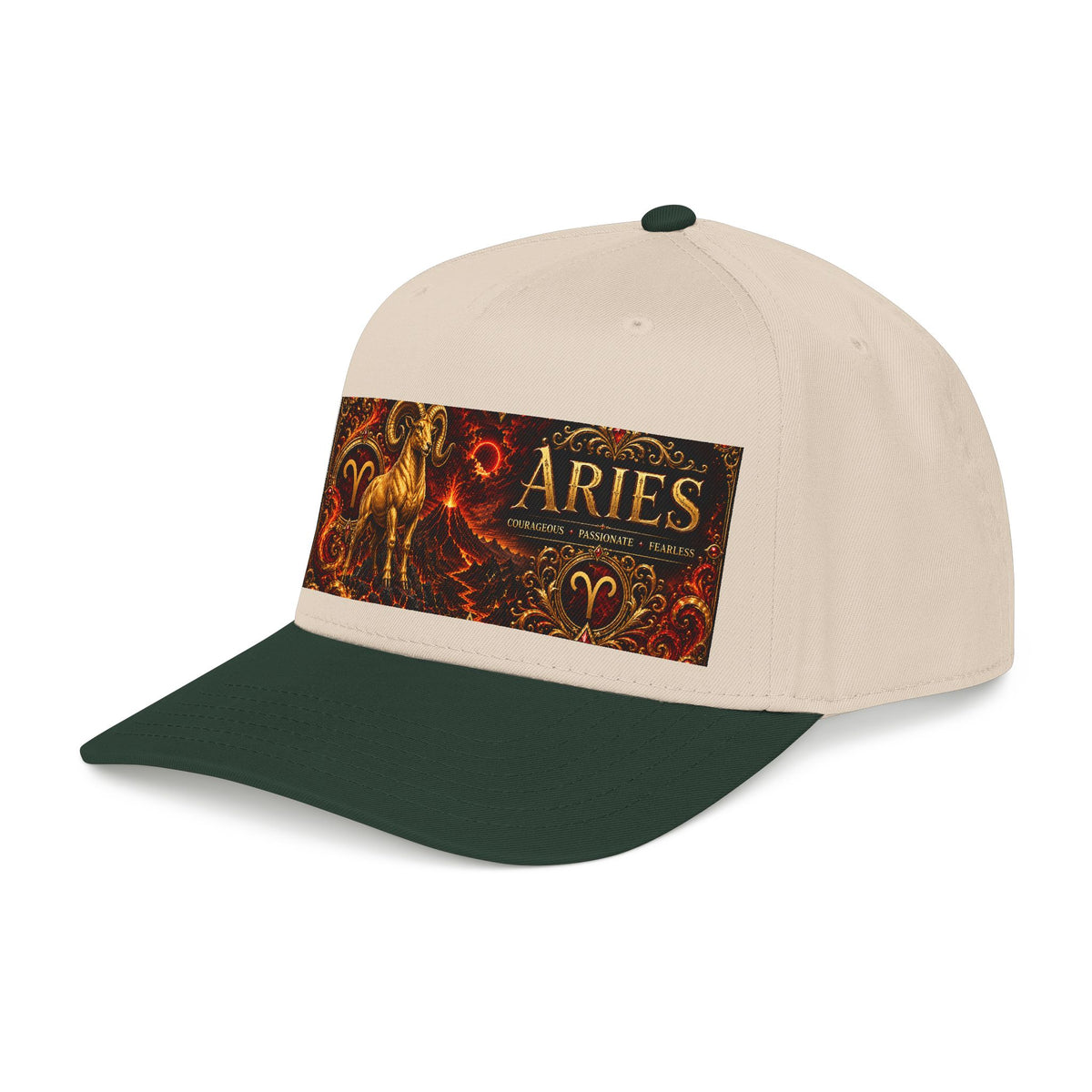 Aries Zodiac Baseball Cap — Ram Astrology Hat with 'Aries' Text