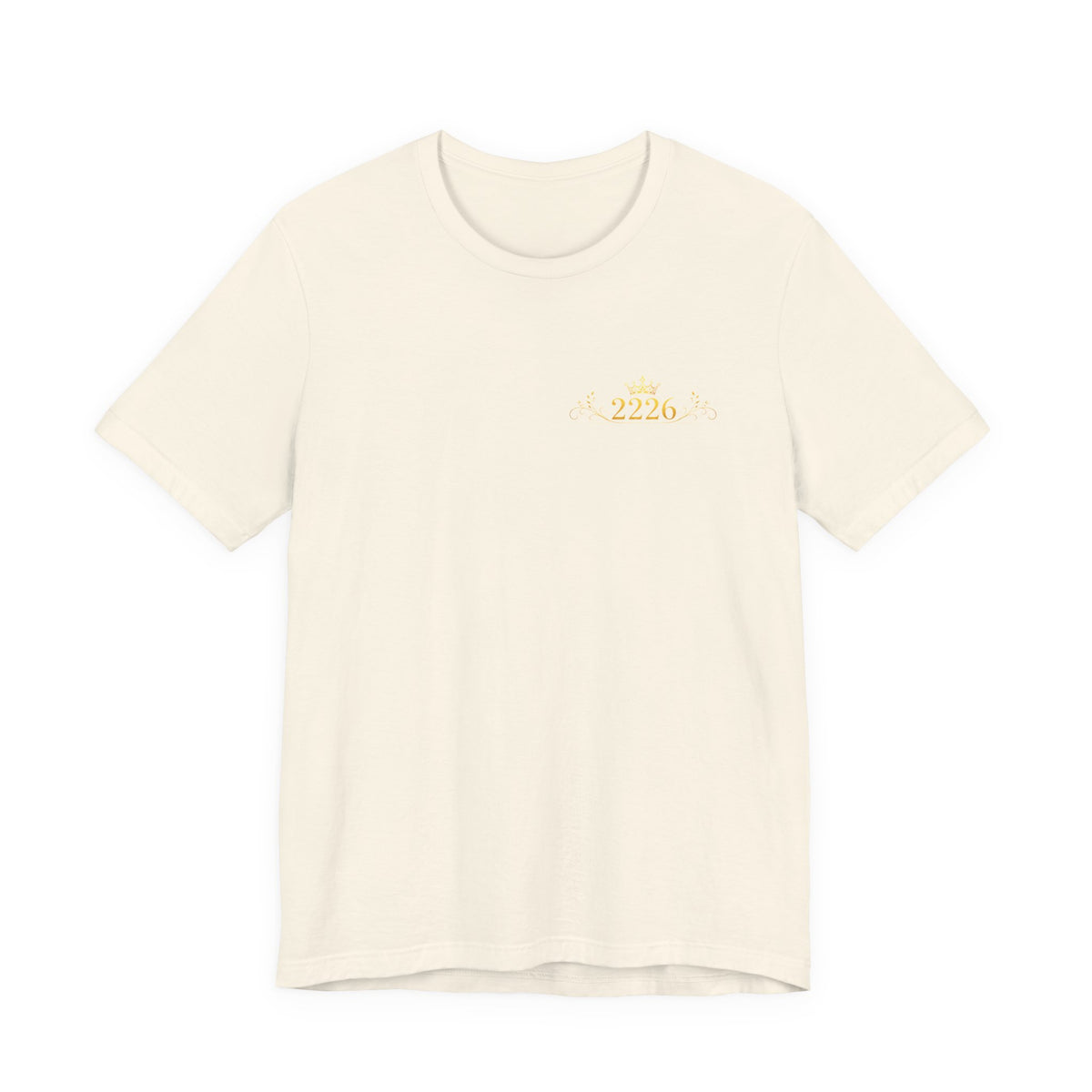 Minimal 2026 Embroidered Chest Tee — Casual White T-Shirt