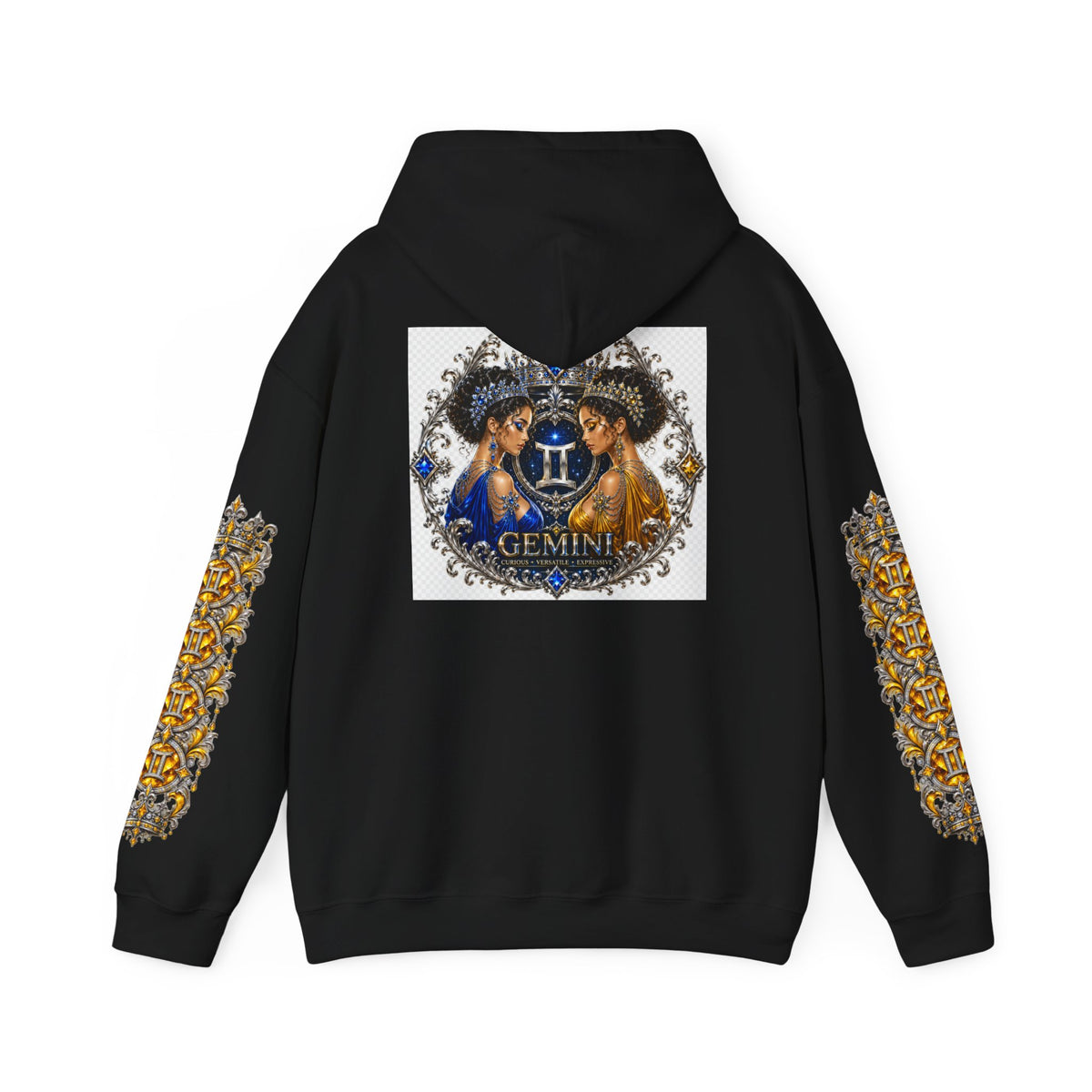 Gemini Zodiac Hoodie — Ornate Twin Constellation Sweatshirt