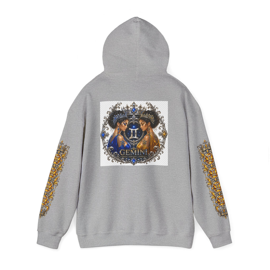 Gemini Zodiac Hoodie — Ornate Twin Constellation Sweatshirt