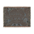 Covered by His Grace Woven Blanket — Inspirational Christian Throw with Floral Bible Design