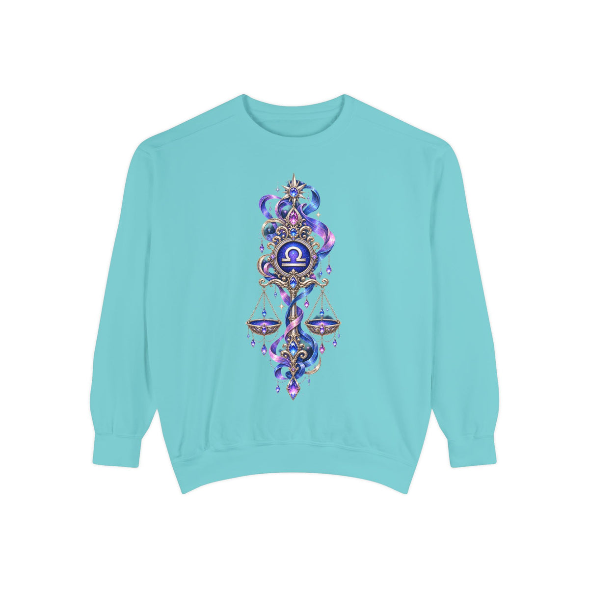 Libra Zodiac Sweatshirt — Scales Astrology Graphic Crewneck
