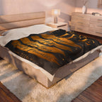 Velveteen Plush Blanket — "Speak Life: Joy Hope Healing, God's Promises" Inspirational Throw