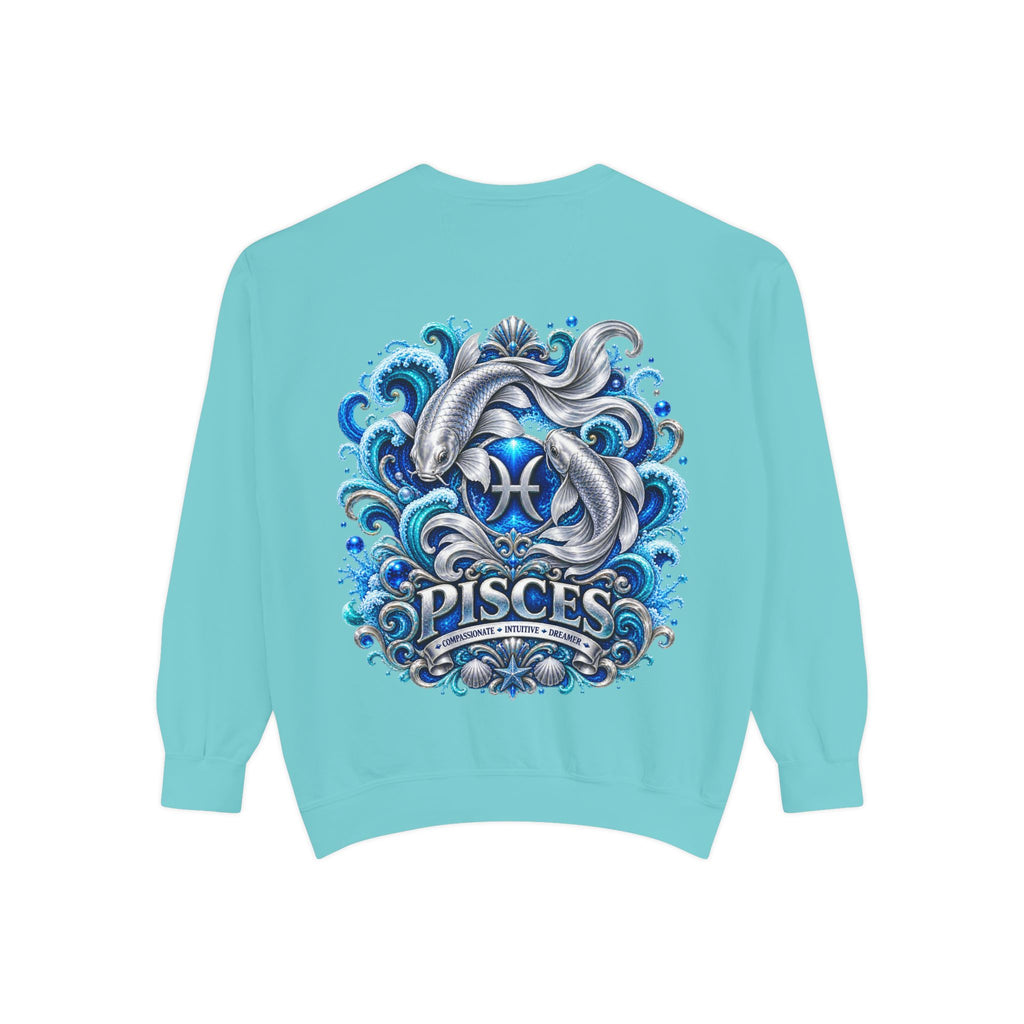 Pisces Zodiac Sweatshirt – Artistic Koi Fish Horoscope Pullover