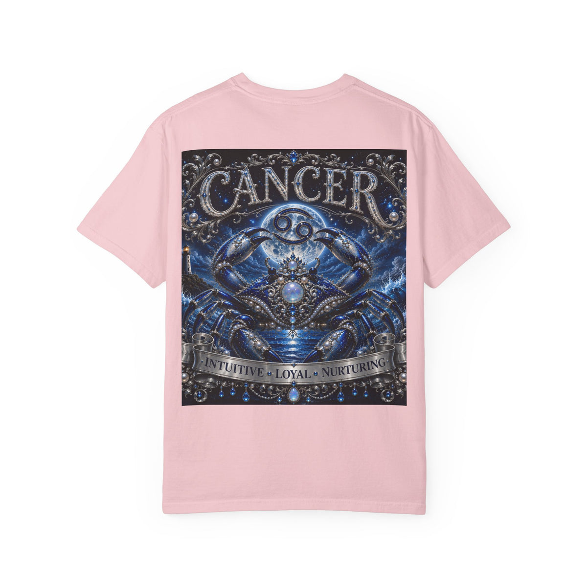 Cancer Zodiac T-Shirt — Blue Crab Astrology Tee (Intuitive, Loyal, Nurturing)