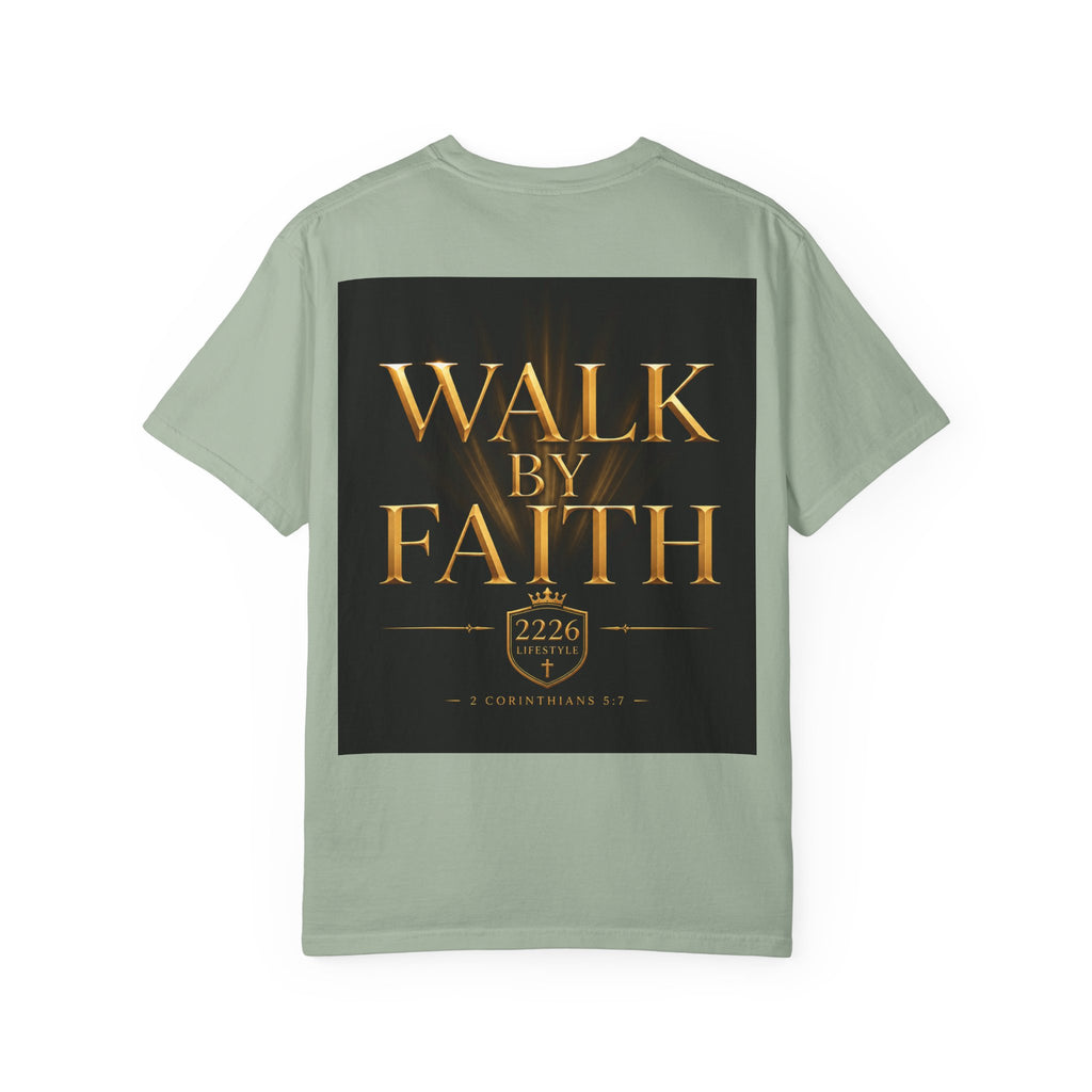 Not By Sight / Walk By Faith T‑Shirt — Christian Faith Graphic Tee