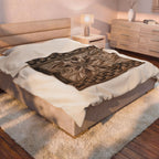 Faith Quote Velveteen Plush Blanket — "Faith Makes All Things Possible" Inspirational Throw