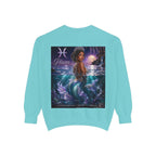 Pisces Mermaid Zodiac Sweatshirt — Pisces Symbol & 'Pisces' Artwork