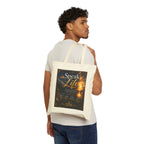 Speak Life Canvas Tote Bag — Inspirational Sunset Quote Shopper