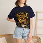Built Right / Kingdom Living T-Shirt — Inspirational Lion Crown Graphic Tee