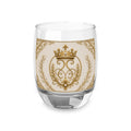 Regal Crown Crest Whiskey Glass — Vintage Gold Barware for Him, Gifts & Special Occasions