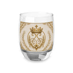 Regal Crown Crest Whiskey Glass — Vintage Gold Barware for Him, Gifts & Special Occasions