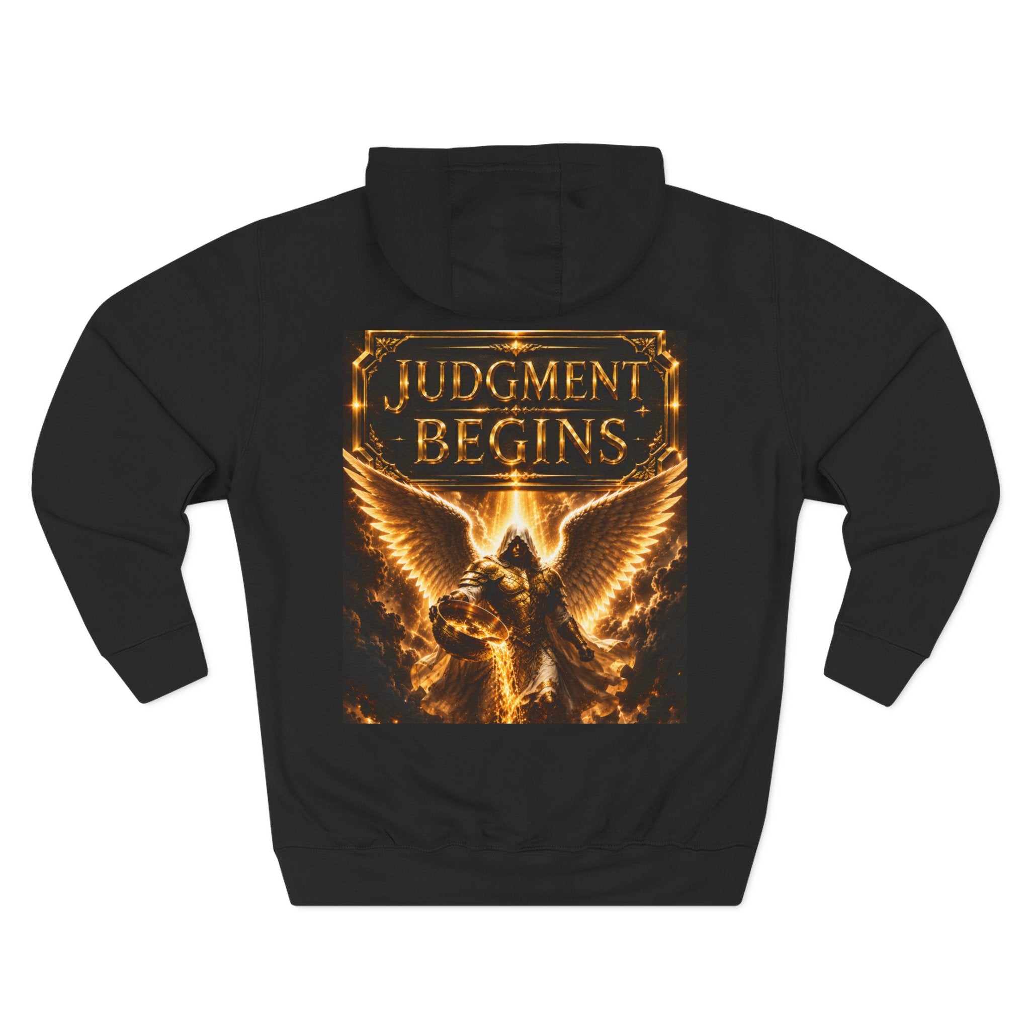 Revelation Chapter 16 'Judgment Begins' Graphic Hoodie — Apocalyptic Angel Faith Pullover