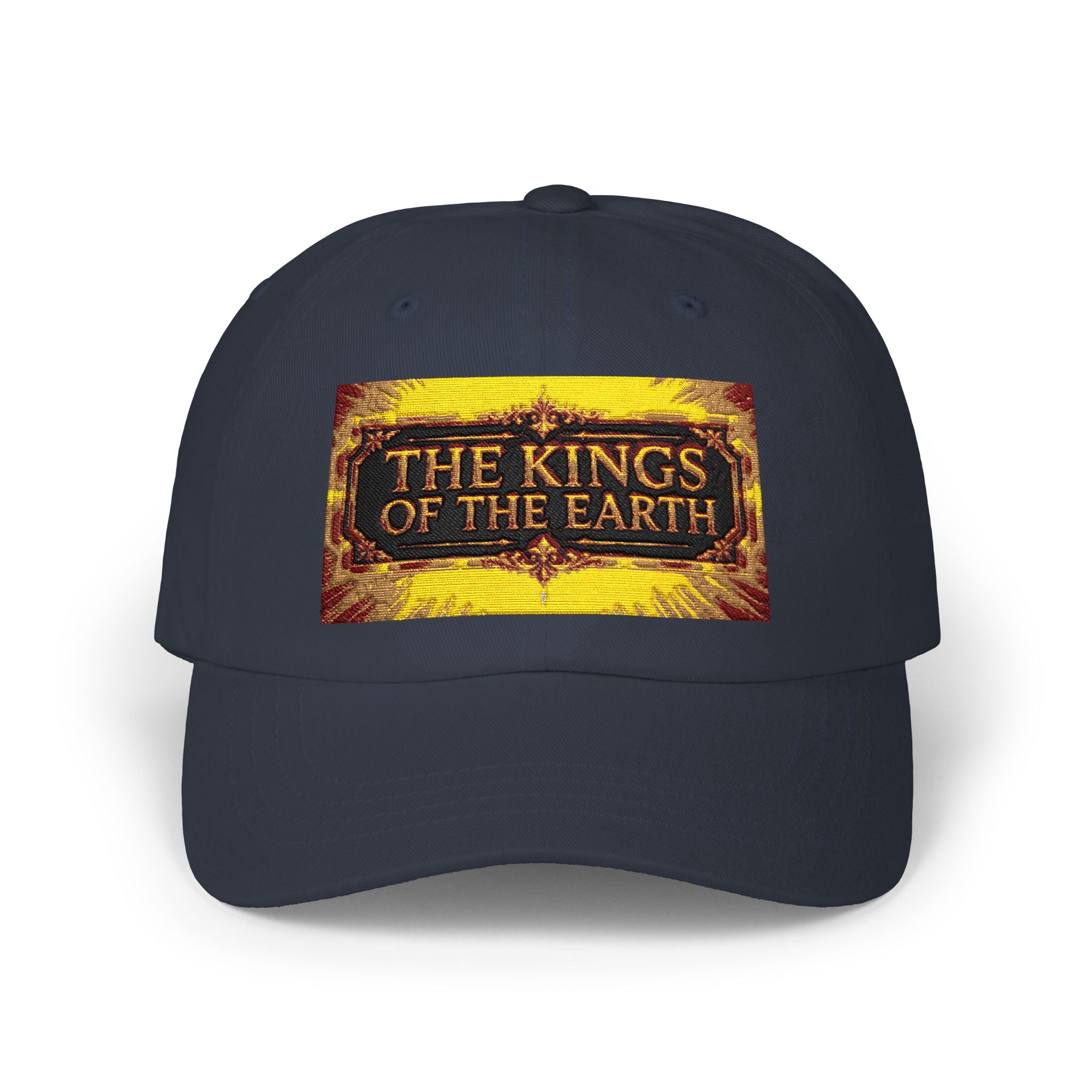 Classic Dad Cap - "The Kings of the Earth" Vintage Gold Patch Baseball Hat