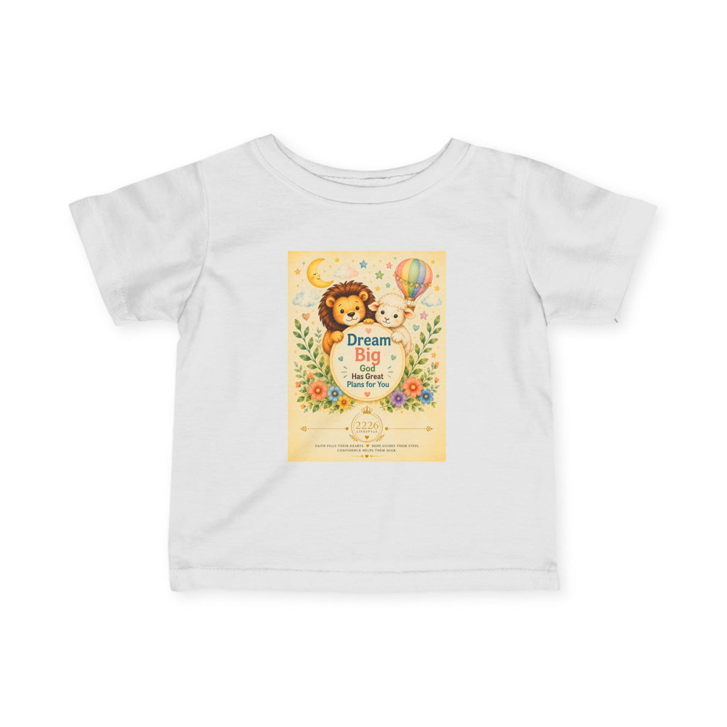 Infant Tee — 'Dream Big' Cute Lion & Bunny Nursery Graphic