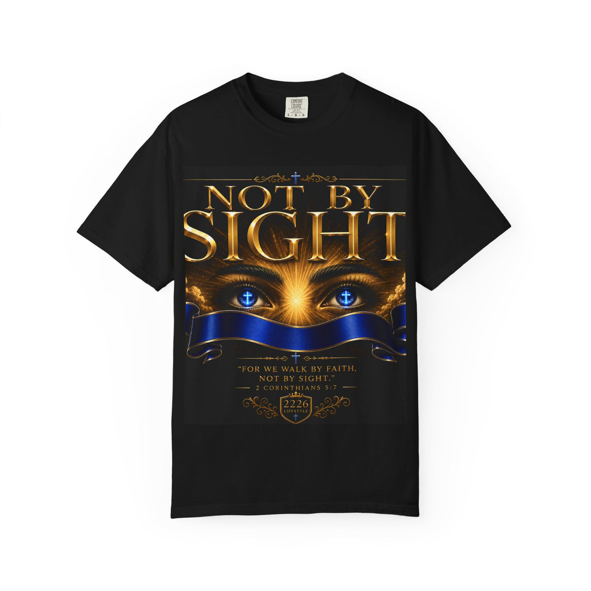 Not By Sight / Walk By Faith T‑Shirt — Christian Faith Graphic Tee
