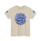 Pisces Mermaid T‑Shirt — Zodiac Art Tee with Night Sea Illustration