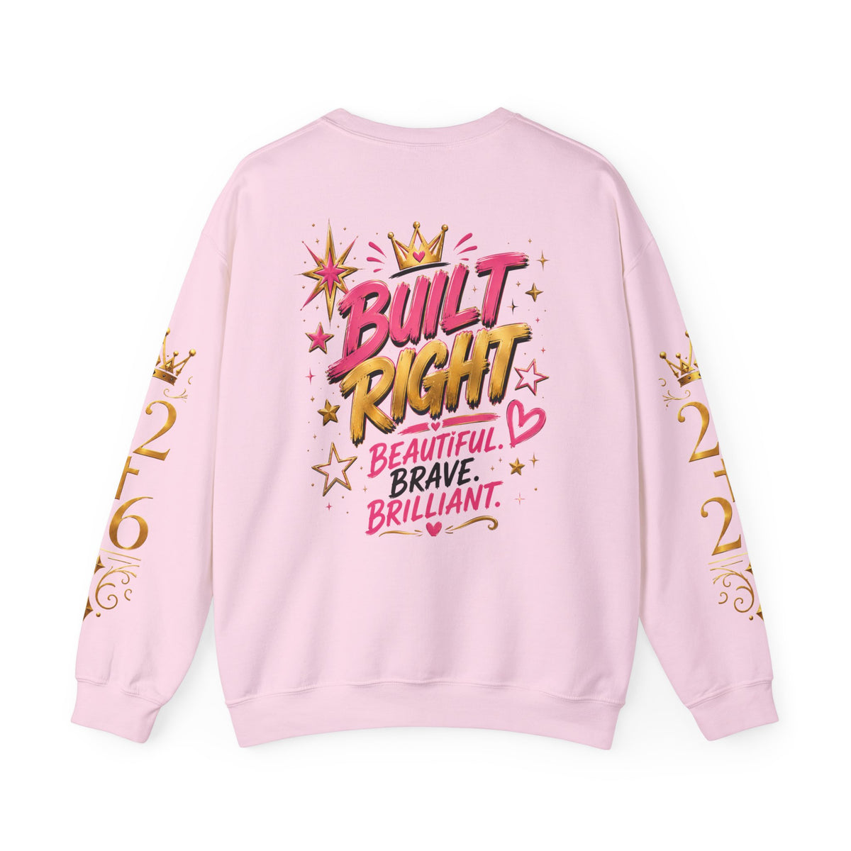 Crewneck Sweatshirt — "I'm Not Perfect but I'm Limited Edition" / Built Right Graphic
