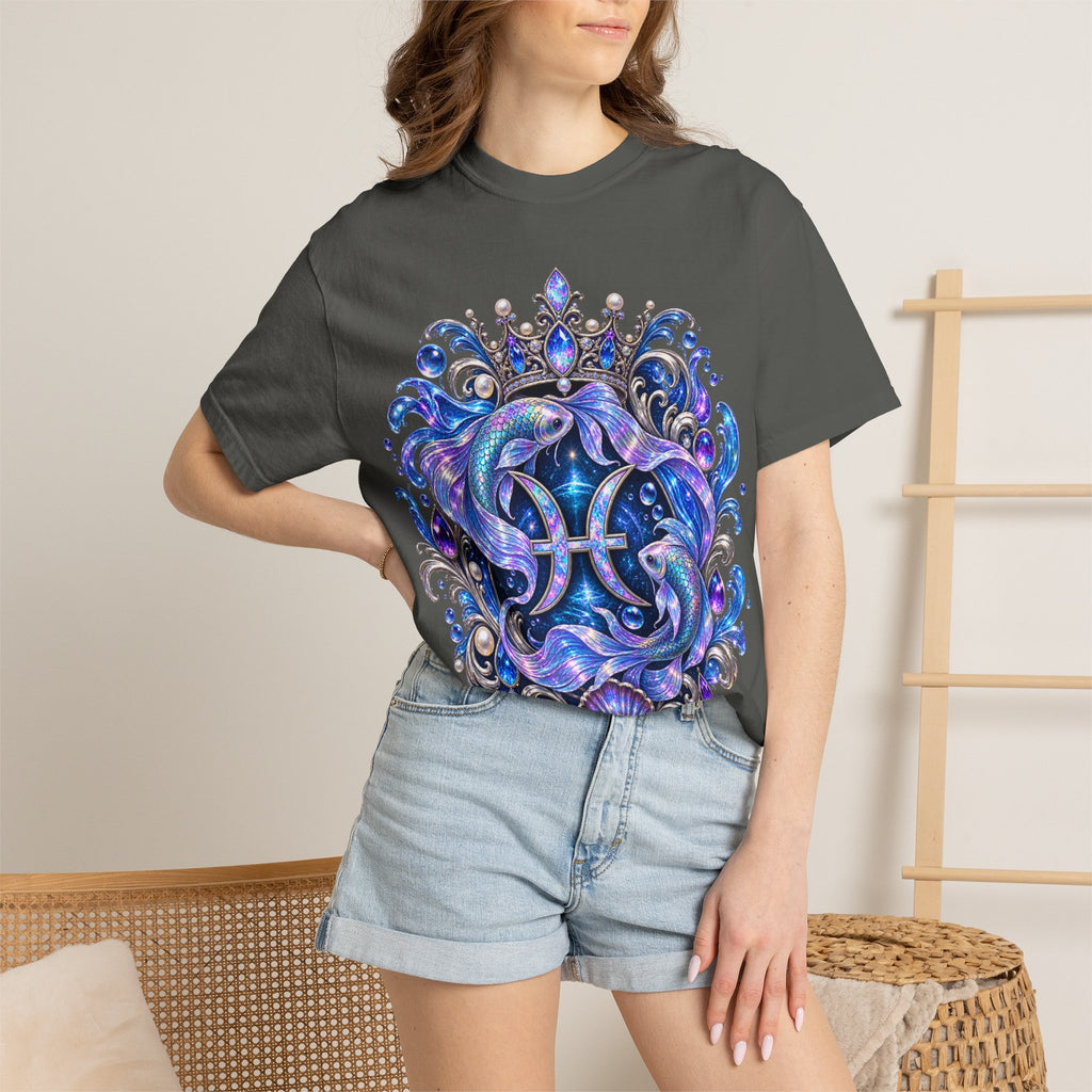 Pisces Zodiac T-Shirt — Mystical Ocean Shark Astrological Tee