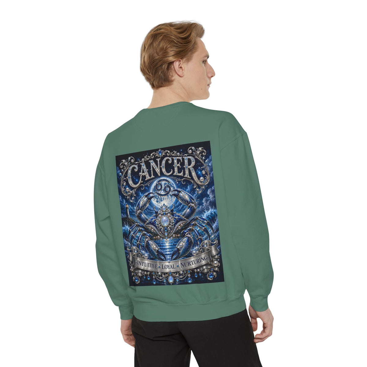 Cancer Zodiac Sweatshirt — Blue Crab Astrology Crewneck
