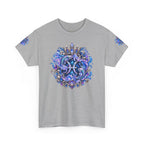 Pisces Mermaid T‑Shirt — Zodiac Art Tee with Night Sea Illustration