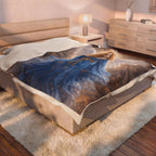 Angel Wings Velveteen Plush Blanket — Blue Guardian Angel Throw