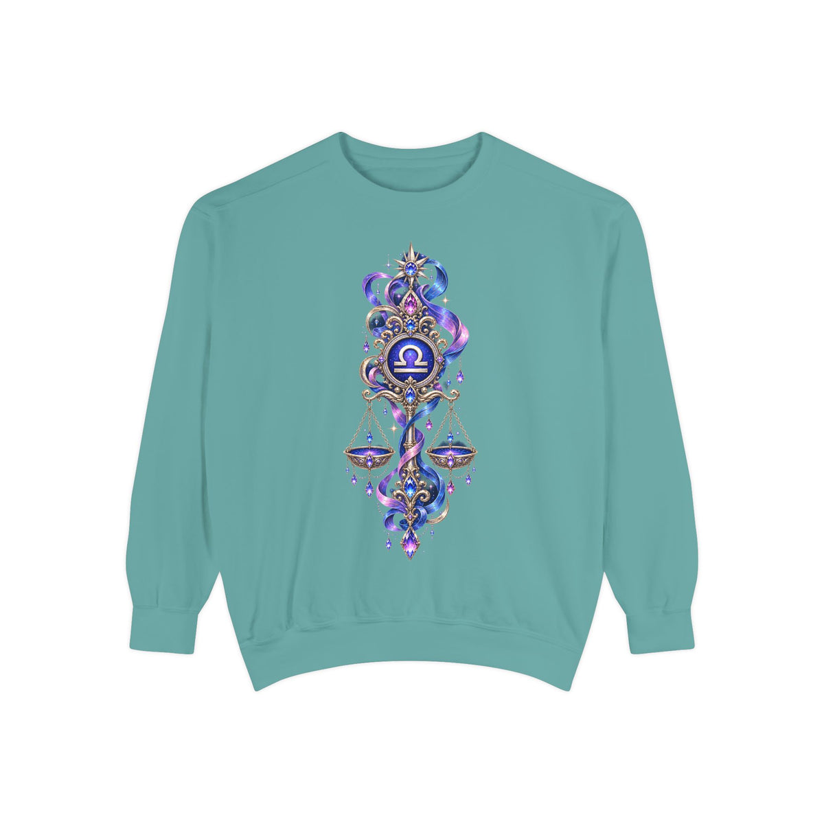 Libra Zodiac Sweatshirt — Scales Astrology Graphic Crewneck